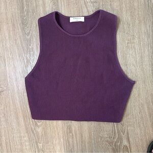Aritzia Babaton Sculpt Knit Racer Cropped Tank Size Medium​​